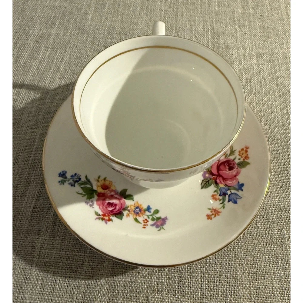 🌸 Stanley Fine Bone China Floral Teacup & Saucer Set | England